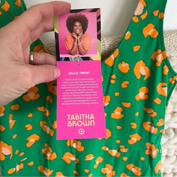 Tabitha Brown for Target Green Leopard cotton dress - Picture 5 of 9